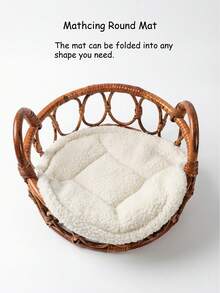 Giỏ đựng đạo cụ chụp ảnh sơ sinh, giỏ vintage thủ công dành cho bé trai và bé gái, giường tạo dáng chuyên nghiệp cho buổi chụp ảnh sơ sinh, phụ kiện nội thất studio chụp ảnh em bé. - Nhiều màu - Xem 4