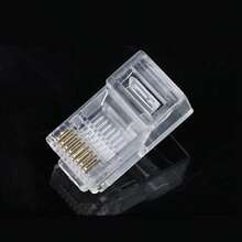 腾鑫康 (TXK) Cat5e RJ45 连接器 - 8P8C 非屏蔽 (UTP) 以太网插头，镀金铜触点，兼容 Cat5/Cat5e/Cat6 以太网线（100-1000 个），不含线缆 - 無色 - 查看 4