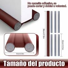 Burlete Para Parte Inferior De Puerta, Guardapolvo Cubre Puerta, Protector Y Guardapolvo Para Puerta, Diseño De Doble Borde, Para Aislar El Ruido Evita Insecto Polvo Y Impermeable Para Todo Tipo De Puertas Y Ventanas - Café integral - Ver 3