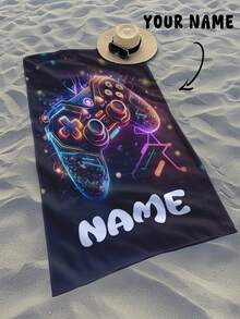 1pc Personalized Beach Towel, Vacation Gift, Beach Towel, Outdoor Travel, Beach Essential, Beach, Swimming Pool, Bathroom, Carry-On