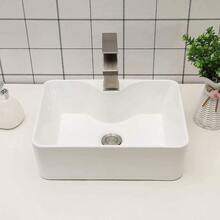 Bathroom Cloakroom Counter Top Hand Wash Basin Sink Ceramic - White - View 7
