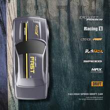 1:43 Scale RC Drift Car 2.4GHz Remote Control Drift Vehicle Features An Alloy Chassis And Realistic Racing Design Equipped With LED Lights And Drift Tires Smartphone Remote Control Operation Competitive Racing Toy Car The Perfect Birthday Gift For Boys And Girls - Multicolor - View 6