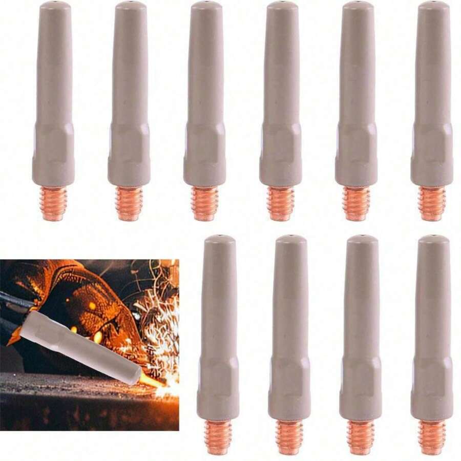 Welding Tips 40x1.2mm - Non-Stick Metal Fabrication Enhanced Wire Feed | Spatter-Free Performance For Robotic/MIG/TIG Welding | Industrial Consumables - 卡其色 - 查看 1