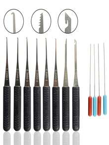 12件套断钥匙取出器，汽车车门钥匙取出工具，异物取出工具 - 彩色 - 查看 9