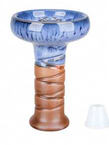 1pc Handmade Pointed Hookah Bowl, Made Of Original Clay Glaze, Practical Hookah Accessory, Easy To Smoke, Smooth Inhalation, Large Capacity Design For Better Hookah Experience. - one-size - View 14