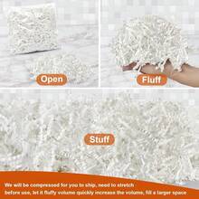 Crinkle Paper Filler, 1/2LB Shredded Paper For Gift Baskets, White Bridesmaid Proposal Gifts, Crinkle Cut Paper Shred For Birthdays, Weddings,Boxes Bags, Basket Filler, Anniverss, Christmas, Gift Wrapping,White - 白色的 - 查看 3
