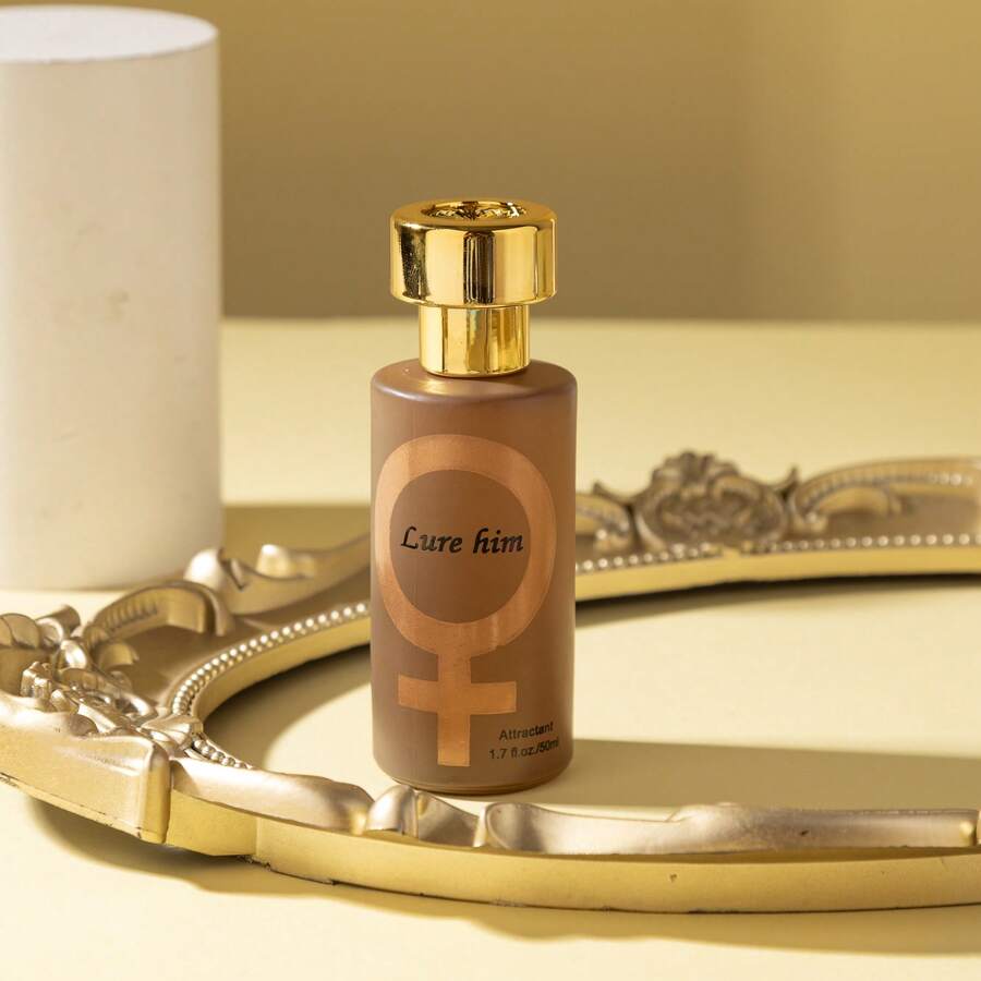 50毫升金色诱惑信息素香水，吸引男性的信息素香水，诱惑女性的香水，浪漫信息素闪光香水，男女皆宜的信息素古龙水喷雾 - 50ml女士金色 - 查看 1