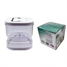 1个干湿分离式泡菜/蔬菜容器，带U形过滤器 - 适用于存放腌萝卜、橄榄和辣椒 - 多功能塑料瓶，带密封盖，冰箱储存方案 | 现代厨房设计 | 盖子设计，腌制容器 - 彩色 - 查看 10