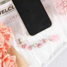Aesthetic Y2K Phone Charm Cute Cell Phone Charms Star Heart Straps Accessories Keychain Lanyard Women - 粉色 - 查看 5