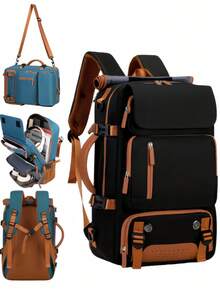 大容量多功能徒步背包，采用厚实面料，用途广泛，多个口袋方便收纳整理，配有可拆卸鞋仓和可调节肩带，可斜挎背负，适合徒步、旅行、通勤等户外活动。