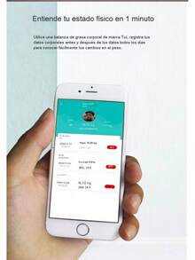 Interconexión de aplicaciones, detección de datos múltiples, báscula doméstica inteligente y precisa - Negro (puntos) - Ver 4