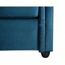 Scotia 2 Seater Sofa Blue Velvet - Blue - View 7