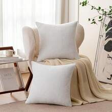 2 Fundas de cojn Decorativas,Suave Cojn Cuadrado Bohemio a Rayas,Funda de cojn de Pana para sof,45x45 cm/50x30cm (Blanco-04-50X30CM) - Blanco-04-50X30CM - Ver 5