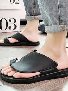 Men's Anti-Slip Fashion Flip Flop Sandals, Summer - Black - View 2
