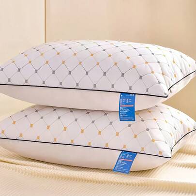 1pc Hotel Quality Moisture-Wicking And Breathable Bed Pillow For Deep Sleep, Neck Support Pillows For All Seasons, Thickened Non-Collapsing Core For Year-Round Comfort, Perfect For Home & RV Bedrooms, White