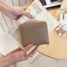 时尚荔枝纹PU多功能零钱包 女士短款钱包 独特日式零钱包 女士钱袋 迷你钱包 小钱包 可爱钱包 旅行必备证件夹 身份证夹 - 彩色 - 查看 5