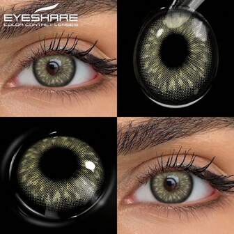  Eyeshare 1 Pair Colorful Contact Lenses For Eyes Brown Cosmetic Eye Lenses Green Lenses Gray Eye Contacts Yearly Lens Violet Gray Eye Contacts