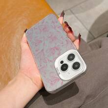 Funda protectora de precisión a prueba de golpes de TPU con estampado floral plateado integrado para Apple  6/7/8/X/Xs/Xr/Xs Max/11/12/13/14/15/16/17 Pro Max, adecuada como regalo de cumpleaños y Navidad para parejas, mujeres, hijas, novios, novias, chicas adolescentes. - Colores mixtos - Ver 5