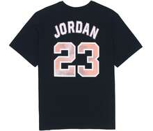Nike Jordan DNA Sport DNA Retro American Style Solid Color Logo Letter Numeric Crew Neck Short Sleeve T-Shirt, Men, Black - Black - View 3