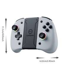 LinYuvo Wireless Gamepad Controller, RGB Lighting, One-Click Rapid Fire Button, Hall Effect Joystick, Dual Rear Macro Keys, 8-Color LED Ring Light, 100 Million Lifetime Clicks, Over 6 Hours Of Continuous Play, Ergonomic Design For Fatigue-Free Long Gaming Sessions - White - View 5