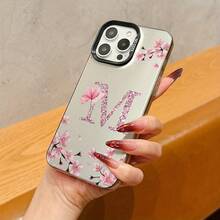 Funda protectora de precisión a prueba de golpes de MTPU con diseño de flor negra y plateada integrada, adecuada para Apple  6/7/8/X/Xs/Xr/Xs Max/11/12/13/14/15/16 Pro Max. Ideal como regalo de cumpleaños y Navidad para parejas, mujeres, hijas, novios, novias y adolescentes. - Colores mixtos - Ver 4