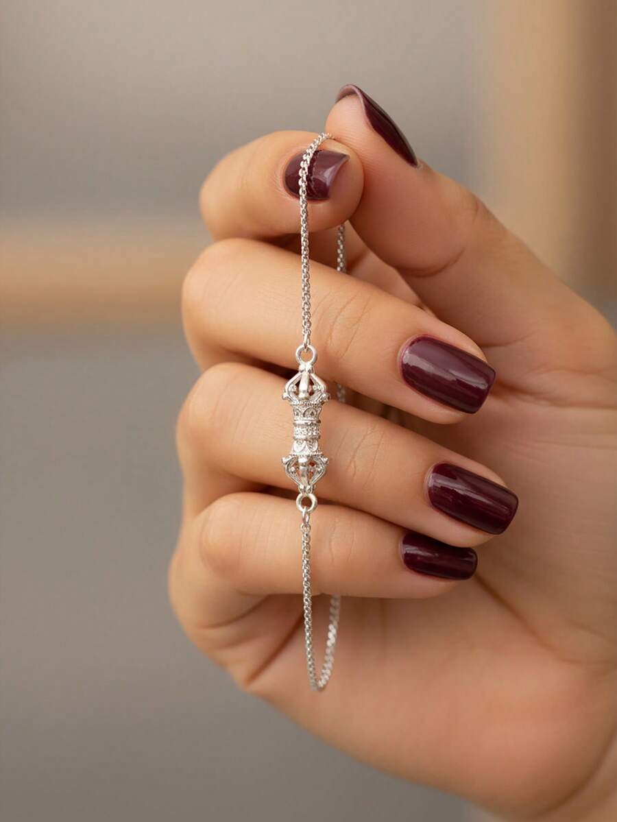 1件优雅925纯银波浪纹理手链，送给姐妹和朋友的珠宝礼物