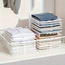 1pc/20pcs Clothes Storage Folding Board, Stackable Shirt/Pants Organizer, Multi-Functional Clothes Folding System, Space-Saving Wardrobe Organizer, Portable Folding Clothes Board, Wall-Mounted Wardrobe Organizer For Shirts, Tees, Pants