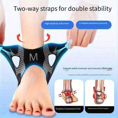 Ankle Support Brace - Heavy Duty Compression Fit, High Elasticity Soft, Unisex, Suitable For Basketball, Running, Fitness Training - Ideal Choice