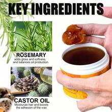 Adglamful迷迭香护发油 - 强效造型护发油，抚平毛躁，高光泽持久，滋润秀发，适合节日发型，男士护发油，打造湿润波浪造型