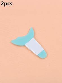 2个硅胶睫毛保护帽，适合初学者。它们可以作为辅助工具，用于在眼周涂抹眼线和睫毛膏，还配有柔软的新月形硅胶眼妆模板。 - 彩色 - 查看 11