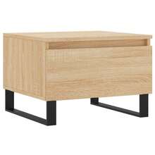 vidaXL Tables basses 2 pcs chêne sonoma 50x46x35 cm bois d'ingénierie - Noir - Voir 6