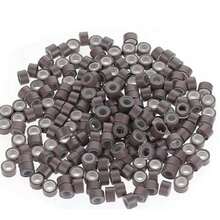 Hair Extensions Tools Kit : 500 Pcs Silicone Lined Micro Beads (Black ,Brown,White)Loop Needle Threader, Pulling Hook Needle, Hair Extension Pliers, 3 Combs And 1 Loop Needle Threader