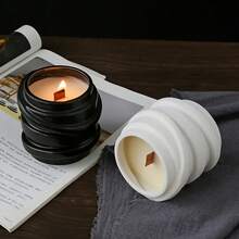 1pc Silicone Candle Jar Mold - Unique Asymmetrical Shape For Resin, Plaster, Cement, Concrete Casting | Ideal For DIY Crafts And Candle Making Supplies, Modern Candle Holder | Silicone Mold, Candle Making Supplies, DIY Crafts, Unique Candle Holder, Silicone Mold, Concrete Casting Mold, DIY Crafts, Unique Candle Holder, Silicone Mold, Concrete Casting Mold, DIY - White Silicone Mold - View 8