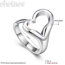 925 Sterling Silver Open Ring 18K Gold Heart Rings For Women Party Wedding Engagement Fashion Fine Jewelry Luxury Gifts