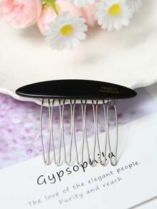 女士蝴蝶结醋酸纤维发梳，刘海及碎发驯服器，防滑反向梳，简约优雅多功能发饰，打造蓬松发型，侧梳造型，优质面料，头部饰品，女士发饰，头饰 - 多色B - 查看 12