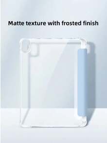 IPad 11 Gen Tablet Protective Case, IPad A16 Case, Tri-Fold Protective Case With Pencil Slot, Transparent TPU Soft Shell, Minimalist/Casual/ IPad Folding Tablet Protective Case With Built-In Pencil Slot, IPad Protective Case - Baby Blue - View 6