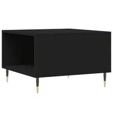 vidaXL Table basse noir 55x55x36,5 cm bois d'ingénierie - Noir - Voir 9