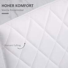 Dining Chair Set For 4 People, Kitchen Chair With Armrests, Faux Leather, Metal Legs With Cushions, White - White - View 5