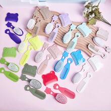 Baby Grooming Set, Bear Shaped Baby Comb For Removing Vernix, Newborn Cradle Cap Removal, Soft Hair Brush For Baby Bath And Head Care, Comb, Bath Brush