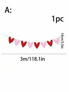 1pc Heart-Shaped Galentine's Gang Banner, Glitter Letter Party Decor For Fireplace, Porch, Party Supplies, Valentine's Day, Girls Welcome Sign, Festive Atmosphere Decoration, Holiday Party - Multicolor - View 2