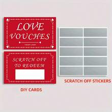 30-Piece Set Creative DIY Scratch-Off Cards & Stickers – Surprise Gift Cards Ideal For Birthday Presents Anniversary Surprises Valentine's Romantic Moments Couple Daily Interaction Party Favors To Add Sweetness To Special Occasions & Create Heartwarming Surprises For Loved Ones - Multicolor - View 8