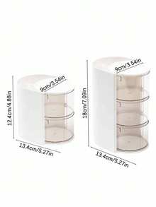 1pc Rotating Multi-Layer Makeup Organizer - Dust-Proof Plastic Material, Rotating Design, Clear Visibility, Organizer For Makeup Brushes, Cosmetics, Sponges, Combs, Hair Clips, Hair Ties, Jewelry, Ideal Gift For Girlfriend, Mother, Sister, Valentine's Day - Multicolor - View 10