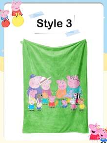 Peppa Pig Cobertor Acolchoado e Espesso de Flanela Cartoon para Dormitório e Quarto, Cobertor Acolchoado Grosso - Multicolorido - Visão 6