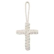 Bohemian Style Handwoven Cross Keychain Car Accessories Soft Cross Pendant Bag Hanging Gift - 白色 - 查看 11