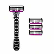 6层手动剃须刀，欧美风格，男女适用，防滑条带来顺滑剃须体验，适用于10种场合，日常剃须脱毛必备工具 - 彩色 - 查看 10