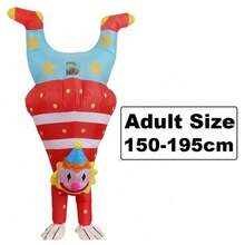 充气倒立小丑造型角色扮演服装，万圣节和圣诞节嘉年华主题派对配饰，情人节服装 - 彩色 - 查看 8