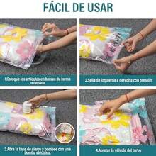 YEUSS WEWI GALASALA Bolsas de Almacenamiento de Vaco, 12PCS Bolsas al Vacio Ropa Viaje, Bolsas de Compresin para Viaje para Guardar Ropa, Almohadas, Edredones, con 1 Bomba Electrica - 12 - Ver 5