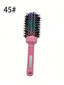 彩色圆筒梳、陶瓷铝管梳、卷发梳、沙龙卷发刷、尼龙猪鬃造型梳、卷发卷发刷、内卷蓬松卷发梳、耐热铝管卷发梳、耐热尼龙圆筒梳 - 彩色 - 查看 7