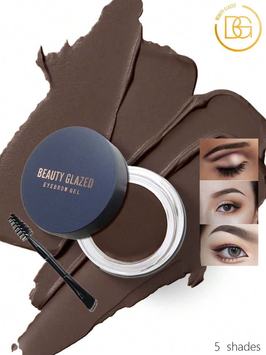 beauty glazed Waterproof Eyebrow Gel Kit With Dual-Ended Brush - Smudge-Proof, Long-Lasting 3D Eyebrow Soap, Quick-Drying, Oil-Free Formula, 12-Hour Wear, Creates Natural & Refined Eyebrows - #01 - View 1