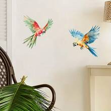 1Set Jungle Animals Wall Stickers Palm Tree Forest Giraffe Tiger Elephant Birds Wall Decals For Bedroom Playroom Home Wall Decor - Multicolor - View 7